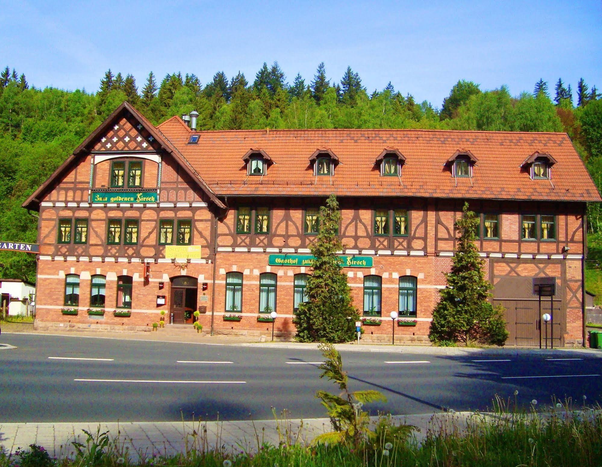 Hotel Zum Goldenen Hirsch Sankt Kilian Exteriör bild